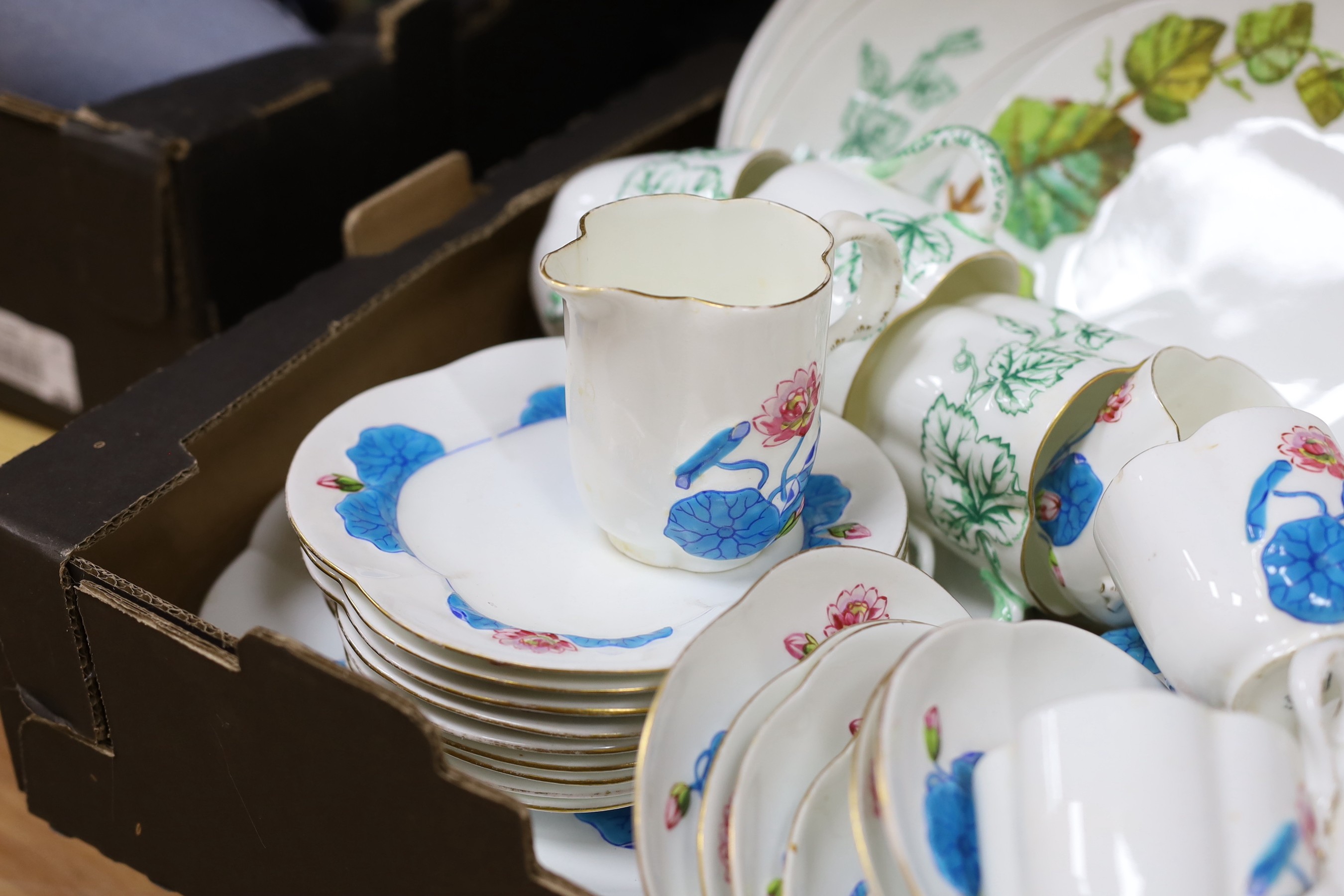 A collection of mixed Coalport part tea sets from 19th and early 20th century